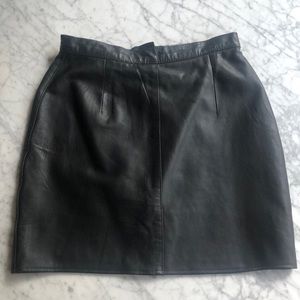 Vintage Leather Mini Skirt